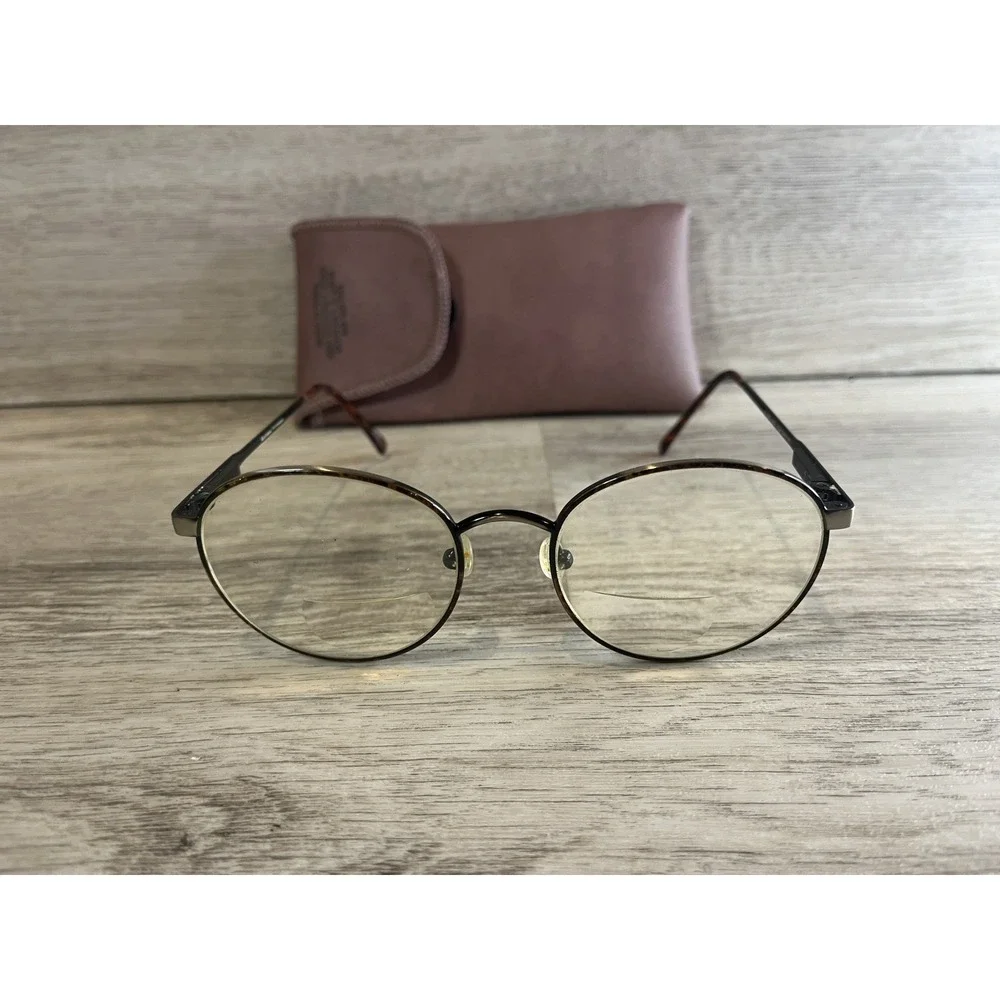 Europa Eyewear Eyeglasses Frames Only Pewter Tort Womens Round